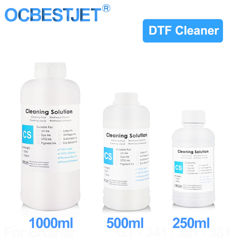 DTF tinta limpiador solución de limpieza líquido para DTF (transferencia directa película) de cabezal de impresión tubo (capacidad 3 opciones) ► Foto 1/2