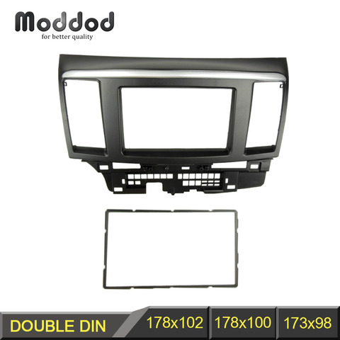 Fascia de doble Din para Mitsubishi Lancer Fortis, Panel para estéreo y DVD de Radio, montaje de tablero, Kit de moldura de instalación, Marco facial ► Foto 1/6