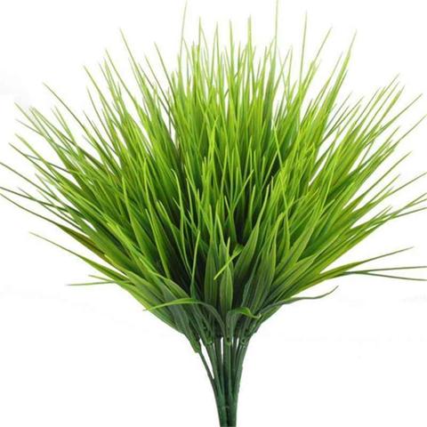 Planta de césped Artificial de plástico, 7 ramas, arreglo de flores falsas, decoración de boda, flores, Navidad, P9G7, 1 unidad ► Foto 1/6