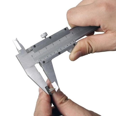 Calibrador Vernier de Metal, herramienta de medición de Micrómetro de 150mm/0,02mm/0,05mm, calibrador Vernier de acero con profundidad ► Foto 1/6