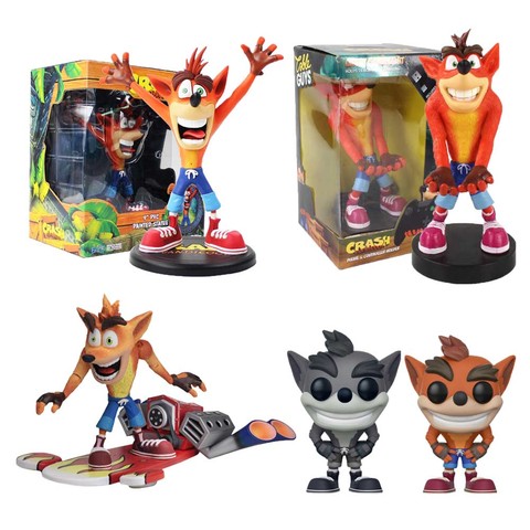 Figura de juguete Bandicoot de 10-23cm NECA Crash, soporte de teléfono de lobo Bandicoot, figura de acción de PVC, juguete de modelos coleccionables ► Foto 1/6