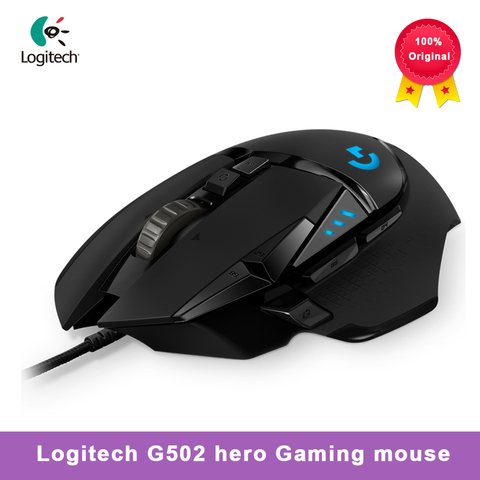 Logitech-ratón ergonómico para juegos G502 Hero /G402 master, Original, línea completa, actualización de motor, 16000DPI, RGB, deslumbrante ► Foto 1/6