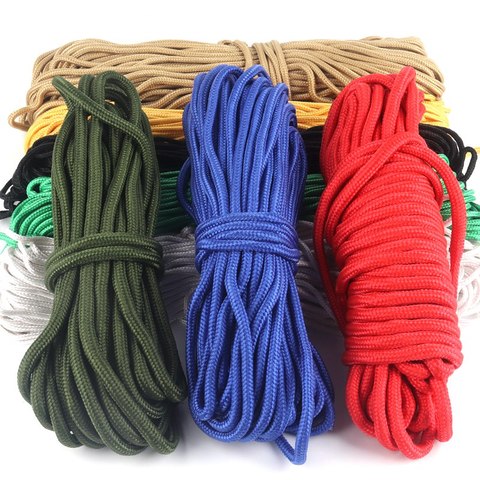 Cuerda trenzada de nailon de colores, red de seguridad, Paracord, cuerda de paracaídas cuerda, escalada, Camping, supervivencia, Paracord, 4-9mm ► Foto 1/6