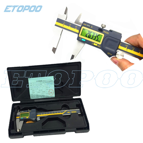 Terma precisión 0.005mm IP54 agua 150mm 6 pulgadas digital vernier caliper micron electronic caliper espesor micrométrico ► Foto 1/6