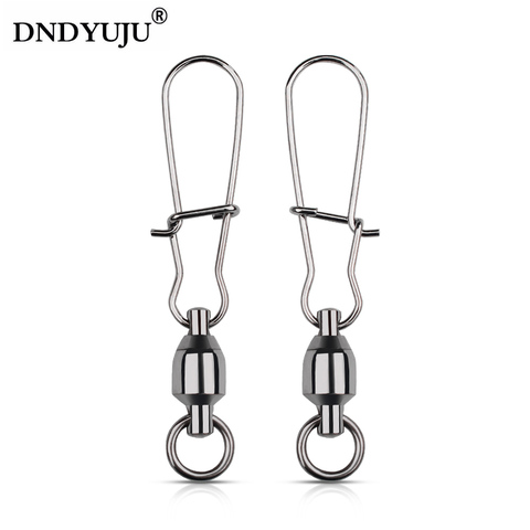 DNDYUJU-conector de pesca de acero inoxidable, 5/10 Uds., giratorio, interbloqueo, rodamiento enganchado, señuelo para anzuelo, accesorios de aparejos ► Foto 1/6