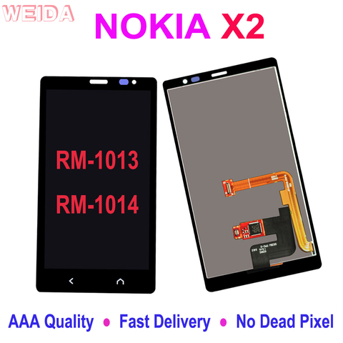 WEIDA 4 ''para NOKIA X2 pantalla LCD de montaje de digitalizador con pantalla táctil para NOKIA X2 Dual RM-1013 RM-1014 X2DS con herramienta ► Foto 1/6