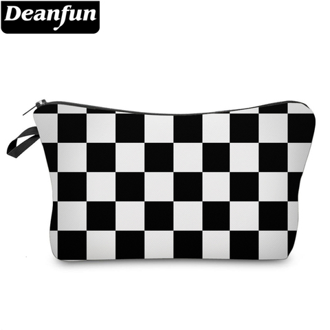 Deanfun-Bolso pequeño de maquillaje con estampado 3D para mujer, bolsa pequeña de color blanco y negro para cosméticos, artículos de aseo personal, 51782 ► Foto 1/6