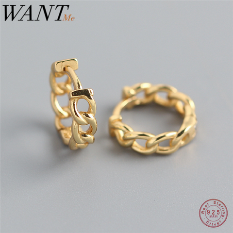 WANTME-pendientes de plata de primera ley con forma de Cuba para mujer, aretes, plata esterlina 100%, estilo Punk, Hip-Hop, gótico, 925 ► Foto 1/6