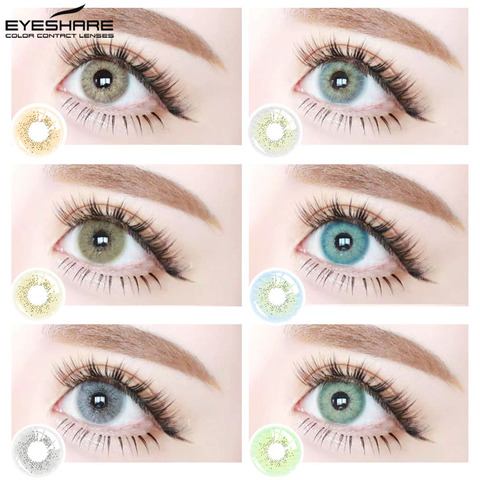 EYESHARE-1 par (2 uds) de lentes de Color del océano Natural, para cosméticos para ojos, lentillas de contacto, Color ojo, almacén RU ► Foto 1/6