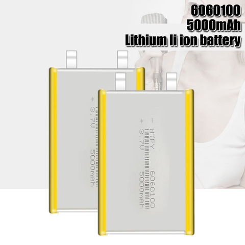 Batería recargable LiPo de litio de 3,7 V, 5000mAh, 6060100 polímero, para GPS, PSP, DVD, PAD, tacógrafo, Banco de energía, altavoz, reflector ► Foto 1/6