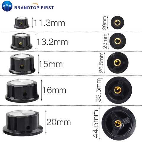 Mando potenciómetro Kit de agujero de 6mm de diámetro MF-A01 MF-A02 MF-A03 MF-A04 MF-A05 Rotary botones de cambio de ► Foto 1/6