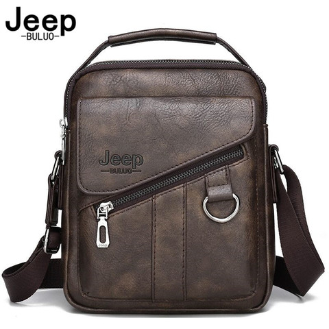 JEEP BULUO bolso de hombro, bolso de viaje, Bolsa de Nueva marca de lujo bolsos de hombre bolso para hombre de cuero de moda de negocios ► Foto 1/6