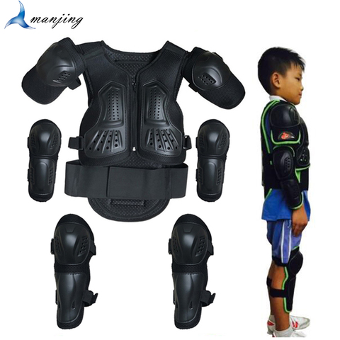 Protección corporal para niños y niñas de 1 a 1,7 M, blindaje de Motocross, trajes de esquí, patinaje, Codera, armadura para el cuidado de la rodilla ► Foto 1/1