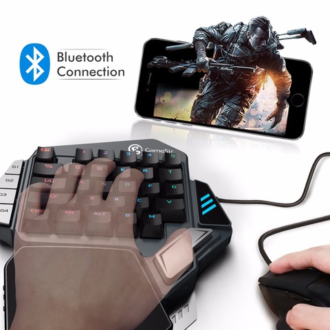 GameSir Z1 teclado para juegos para móviles/juegos de PC AoV Mobile Legends FPS juegos una mano Blue Switchs/Cherry MX Red ► Foto 1/6