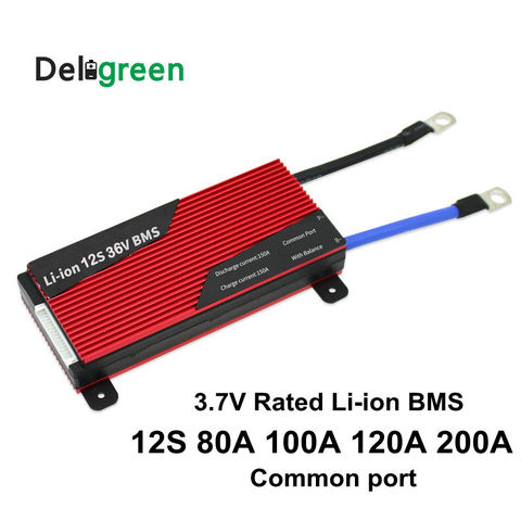 Paquete de batería de iones de litio de 3,7 V, paquete de batería de iones de litio de 12S 80A 100A 120A 150A 200A 250A 36V PCM/PCB/BMS para 50,4 V 18650 V LiNCM ► Foto 1/6