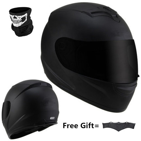 Four Seasons-casco de moto de cara completa, Motocross, Cruiser, Chopper, Scooter, certificado DOT, color negro mate, BYE 616 ► Foto 1/6