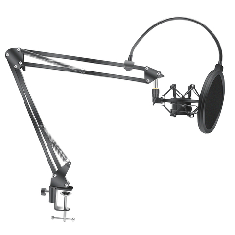 Soporte de brazo de tijera para micrófono Bm800, con soporte de araña voladizo, soporte Universal de micrófono de montaje antichoque ► Foto 1/6