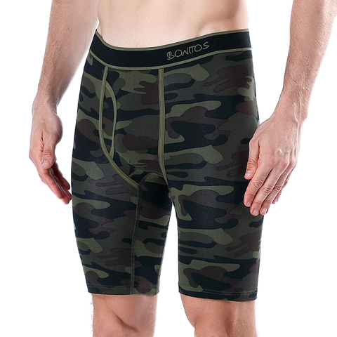 Bóxer largo de algodón para hombre, ropa interior transpirable, Sexy e íntima con estampado térmico ► Foto 1/6