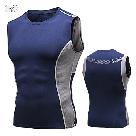 Camiseta sin mangas de secado rápido para hombre, chaleco de entrenamiento transpirable para Fitness, culturismo y correr ► Foto 1/6