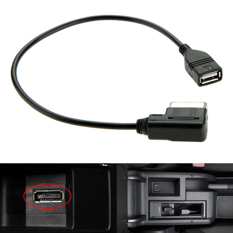 Cable adaptador USB para interfaz de música de coche, accesorio multimedia AMI MMI MDI AUX para Audi A3 A4 A5 A6 A8 Q5 VW 4F0051510G, estilo de coche, novedad de 2022 ► Foto 1/6