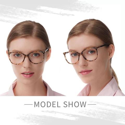 Montura de gafas grandes de gran tamaño para mujer, gafas de mariposa roja, media, cuadradas de acetato transparente, moda para mujer, gran oferta, FVG7057 ► Foto 1/6