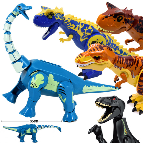 Juego de bloques de construcción Jurassic World 2, figuras de dinosaurio tiranosaurio Indominus i-rex, dinosaurio, juguetes para niños ► Foto 1/6