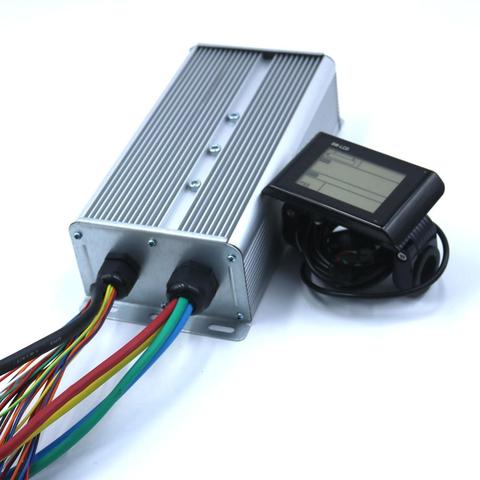 GREENTIME 24 MOSFET/48 V/60V/72V 3000W 80Amax controlador de motor BLDC EV Controlador de velocidad sin escobillas y SW-LCD de un conjunto ► Foto 1/2