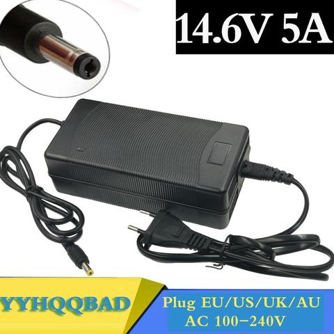 14,6 V 5A LiFePO4 cargador 4 serie 12 V 5A Lifepo4 cargador de batería 14,4 V cargador inteligente para 4S 12 V LiFePO4 batería ► Foto 1/6