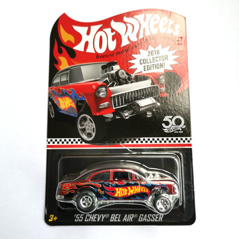 Ruedas de coche calientes Red Line Club 70 chaqueta Chevy Collector edición 50 aniversario Metal Diecast coche juguetes niños regalo ► Foto 1/1