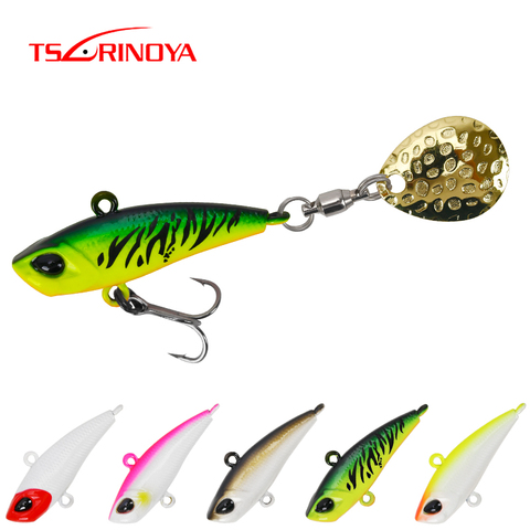 TSURINOYA VIB-señuelo de pesca giratorio MT, cebo giratorio de lentejuelas de Metal para agua, vibración, Wobblers 12g 17g, señuelo de cuchara de hielo para invierno ► Foto 1/6