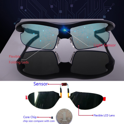 2022 atenuación automática inteligente gafas de sol para hombres, gafas fotosensibles decoloración gafas de sol de conducción de deporte de suministro de energía Solar ► Foto 1/6