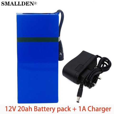 SMALLDEN-Paquete de batería recargable Universal, 12V/11,1 V, 20000mAh, 18650 Li-ion, 12,6 v, cámara cctv + cargador de 1A ► Foto 1/6