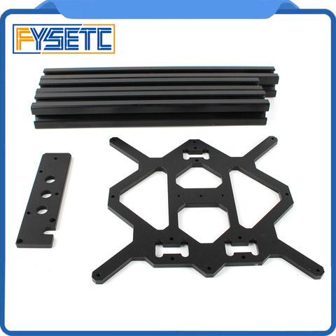 1Set negro de aluminio de perfil Y transporte Z placa inferior de perfil de extrusión de 3030 para Prusa Mini 3D impresora con 3 uds pernos en U de ► Foto 1/6