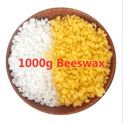 Cera de abeja Natural pura de 1000g, suministros de velas, 100%, sin agregar pintalabios de cera de soja, Material artesanal, cera de abejas amarilla y blanca ► Foto 1/6