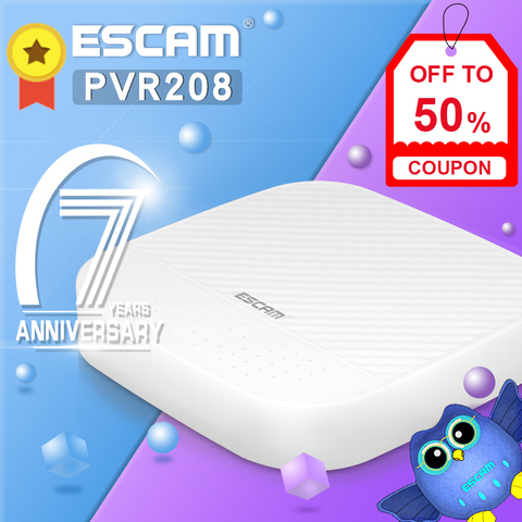 ESCAM PVR208 1080 p 8 + 2CH ONVIF MINI NVR con 2ch nube canal para cámara IP sistema ► Foto 1/6