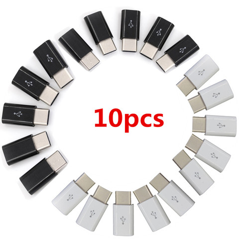 10 unids/lote USB 3,1 tipo-C conector macho a Conector Micro USB 2,0 5Pin DE DATOS hembra convertidor de adaptador USB tipo C adaptadores venta al por mayor ► Foto 1/6