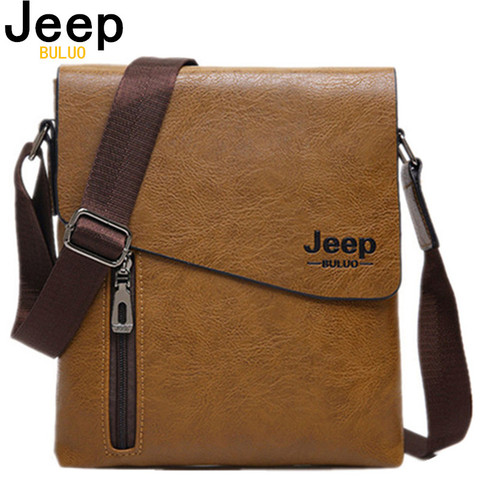 BULUOJEEP-Bolsos de mensajero de piel para hombre, nuevo estilo, bolsos de hombro tipo bandolera JEEP1502 ► Foto 1/6