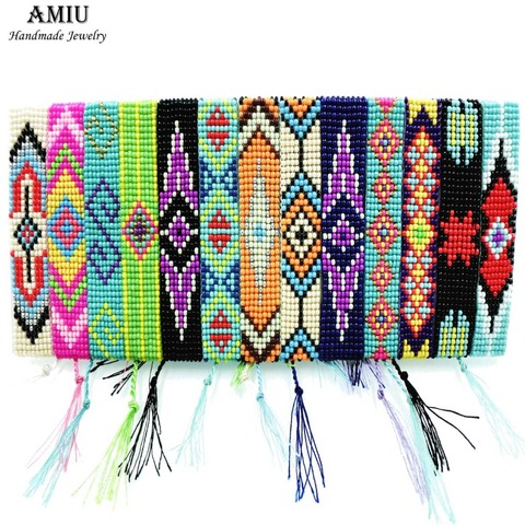 AMIU-brazalete de amistad con cuentas hechas a mano para hombre y mujer, pulseras de amistad con ojos de colores mixtos personalizadas, 2022 ► Foto 1/6