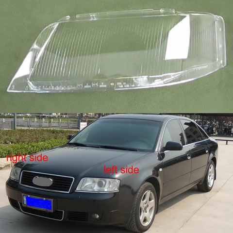 Cubierta transparente para faro delantero de Audi, cubierta de cristal para lámpara, cubierta de Faro, para A6, C5, 1999, 2000, 2001, 2002 ► Foto 1/6