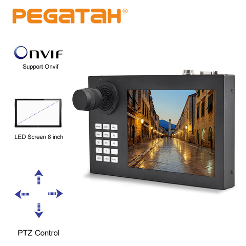 Vehículo multifuncional teclado palanca de mando controlador cámara PTZ cctv Monitor Joystick 8 pulgadas HD pantalla LCD RS485 Zoom Contro ► Foto 1/6