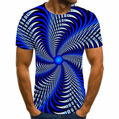 Camiseta estampada tridimensional para hombre, tops informales, camiseta 3D divertida, camisa de cuello redondo de talla grande, ropa de calle de verano, novedad de 2022 ► Foto 1/6