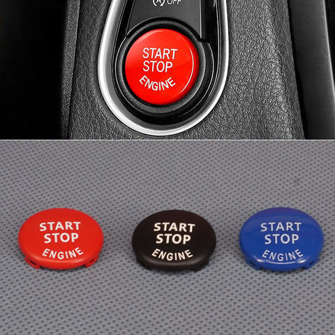 Motor de coche botón reemplazar cubierta interruptor de parada accesorios, llave decoración para BMW X1 X5 X6 E71 Z4 E89 3 5 serie E90 E91 E60 E87 ► Foto 1/6