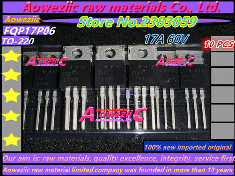 Aoweziic-transistor 100%, nuevo, importado, original, FQP17P06 17P06 FQP47P06 47P06 HGTP10N120BN 10N120BN D13007K TO-220 ► Foto 1/6