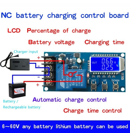 DC 6-60v 30A batería de almacenamiento módulo de Control de carga de protección cargador junta de interruptor de tiempo de pantalla LCD XY-L30A XY-L15A ► Foto 1/1