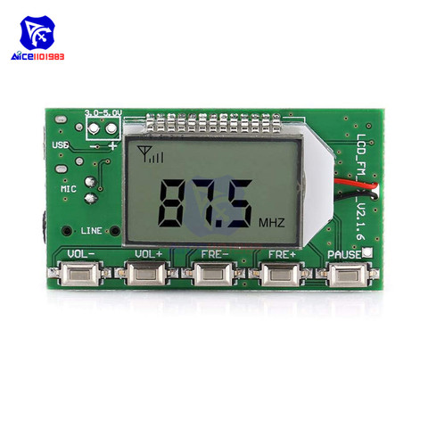 Diymore-micrófono Digital inalámbrico, módulo transmisor FM estéreo 87-108MHz, componentes electrónicos, kit surtido ► Foto 1/6