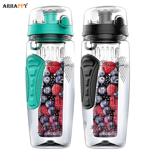 Botella de agua para infusiones de fruta, libre de BPA, agitador de zumo, deportes, limón, Fitness, deporte, frutas ► Foto 1/6