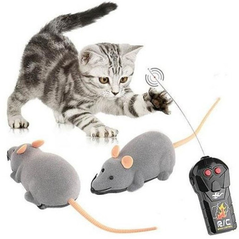 Ratón de simulación inalámbrico con Control remoto para gatos, juguete electrónico de ratón de rata ratón, 8 colores, novedad ► Foto 1/5