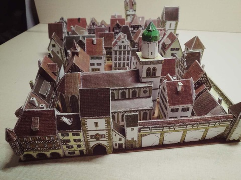 Construcción de ciudad Medieval, modelo de papel 3D, DIY, hecho a mano, Papermodel, Juguetes ► Foto 1/4