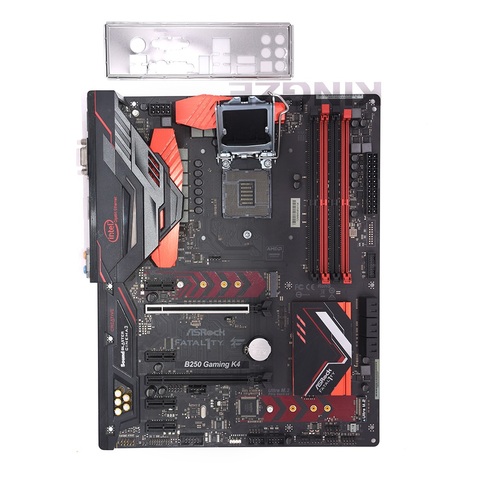 ASRock-placa base B250 para Gaming K4, Original, usada, de escritorio, B250, LGA1151, DDR4, SATA3, USB 3,0, compatible con I5 7500, 6500 ► Foto 1/5