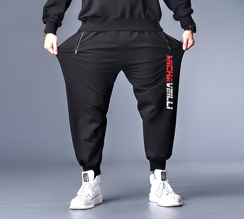 7XL 6XL 5XL XXXXL más para Hombre Camisetas pantalón Casual con cremallera Fitness ropa deportiva chándal Pantalones negro gimnasios Jogger ► Foto 1/6